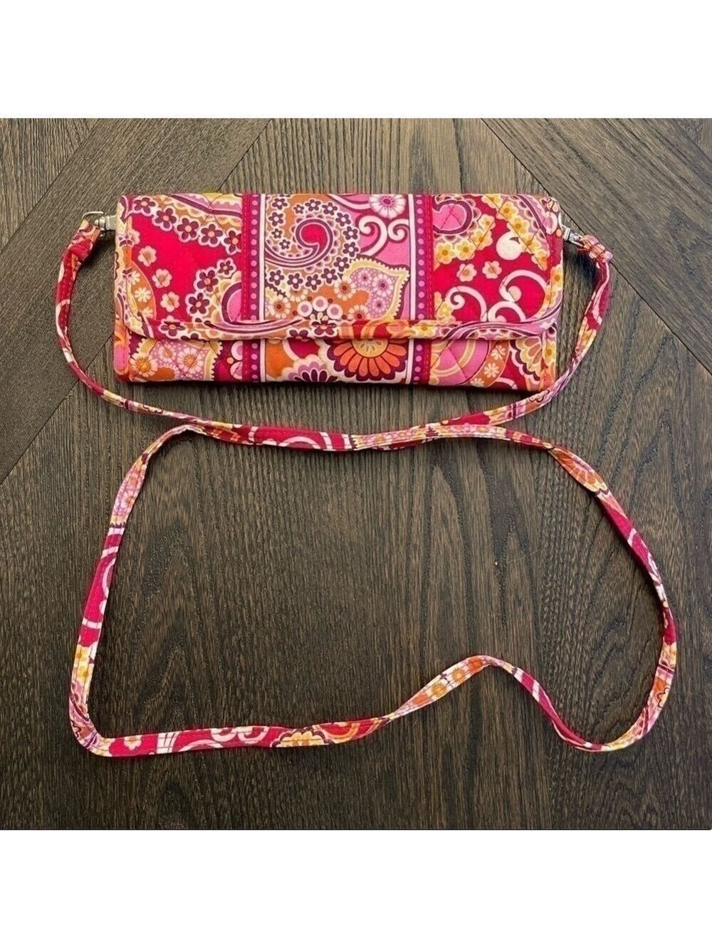 Vera Bradley Pink Orange Crossbody Bag Magnetic